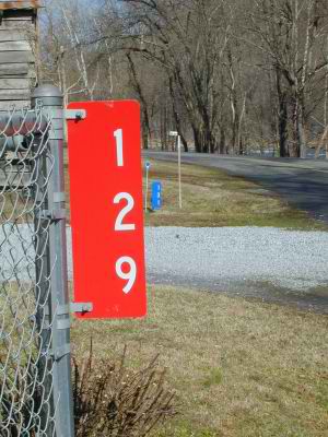 Posted address sign example
